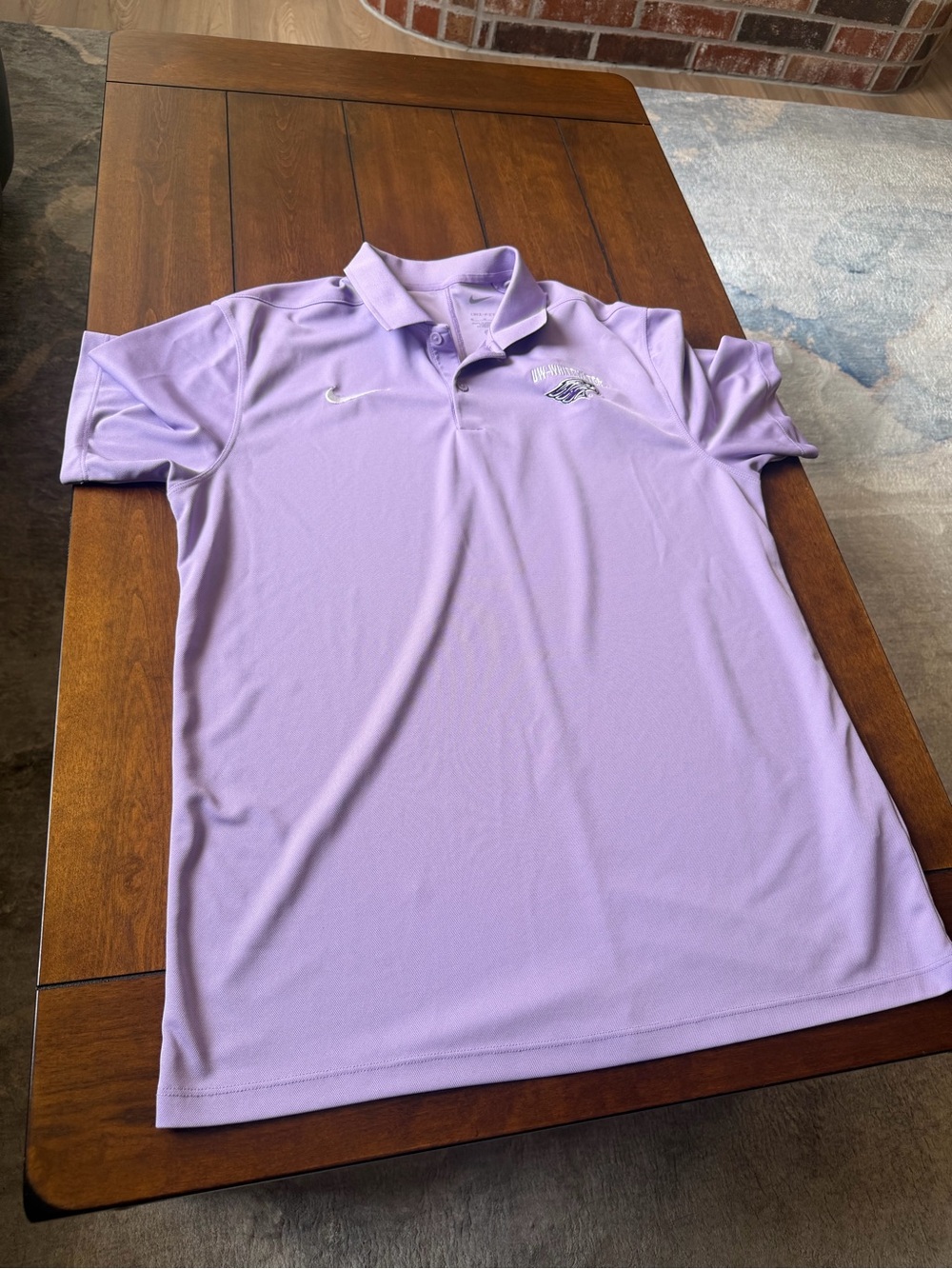 Nike Men’s Light Lavender Polo with Embroidered Crest